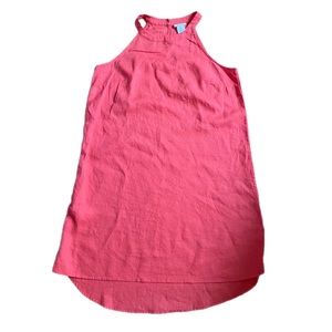 Sigurd Olsen linen dress size large in an orangey peach color.